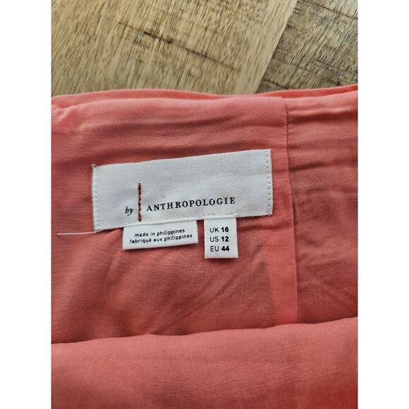 Anthropologie Geometric Linen Tapestry Midi Pencil Skirt Women's Size 12 Boho - Picture 4 of 7